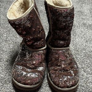 UGG Sequin Winter Boots with Fur Lining